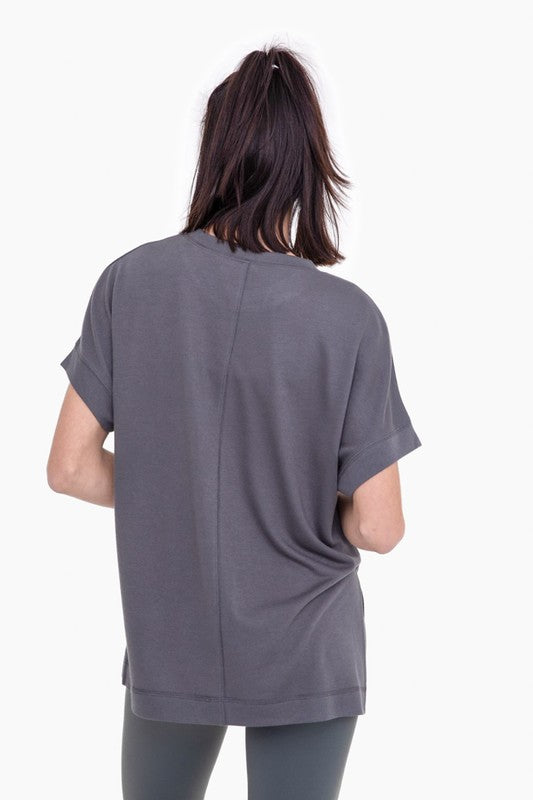 Short Sleeve Top with Side Slits